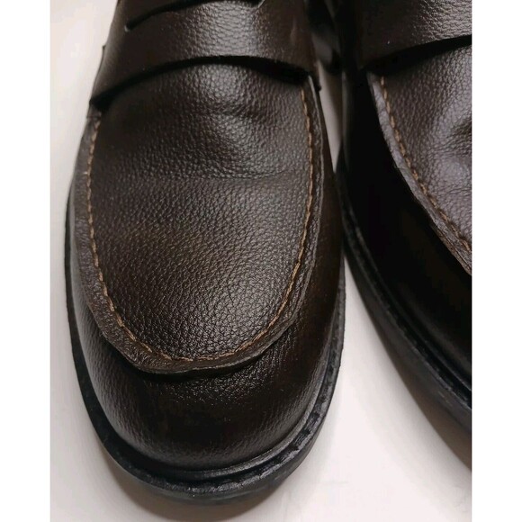 Abound Sz 12 Ortholite Eco Insole Brown Soft Faux Leather Comfort Penny Loafer - Picture 2 of 13